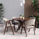 Ver imagem 2 de Mesa Redonda de Madeira Cor Canela 4 Lugares 120x120cm Adele - Iaza Moveis