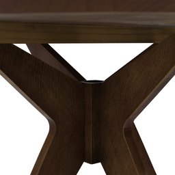 Mesa Redonda de Madeira Cor Canela 4 Lugares 120x120cm Adele - Iaza Moveis - 5