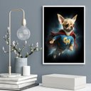 Ver imagem 2 de Quadro Decorativo Super Chihuahua 45x34cm:madeira Branca
