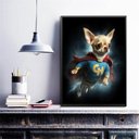 Ver imagem 1 de Quadro Decorativo Super Chihuahua 45x34cm:madeira Branca