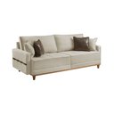 Ver imagem 2 de Sofá Fixo 5 Lugares M-203 2,40m Molas Bonnel, Almofadas Soltas e Revestimento em Linho Estofados Mar