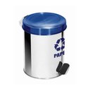 Ver imagem 1 de Lixeira Pedal Seletiva Aço Inox Azul 15 Litros Ecobin