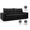 Sofá Lord 2,00m Retrátil e Reclinável Velosuede - Netsofas - Preto - 2
