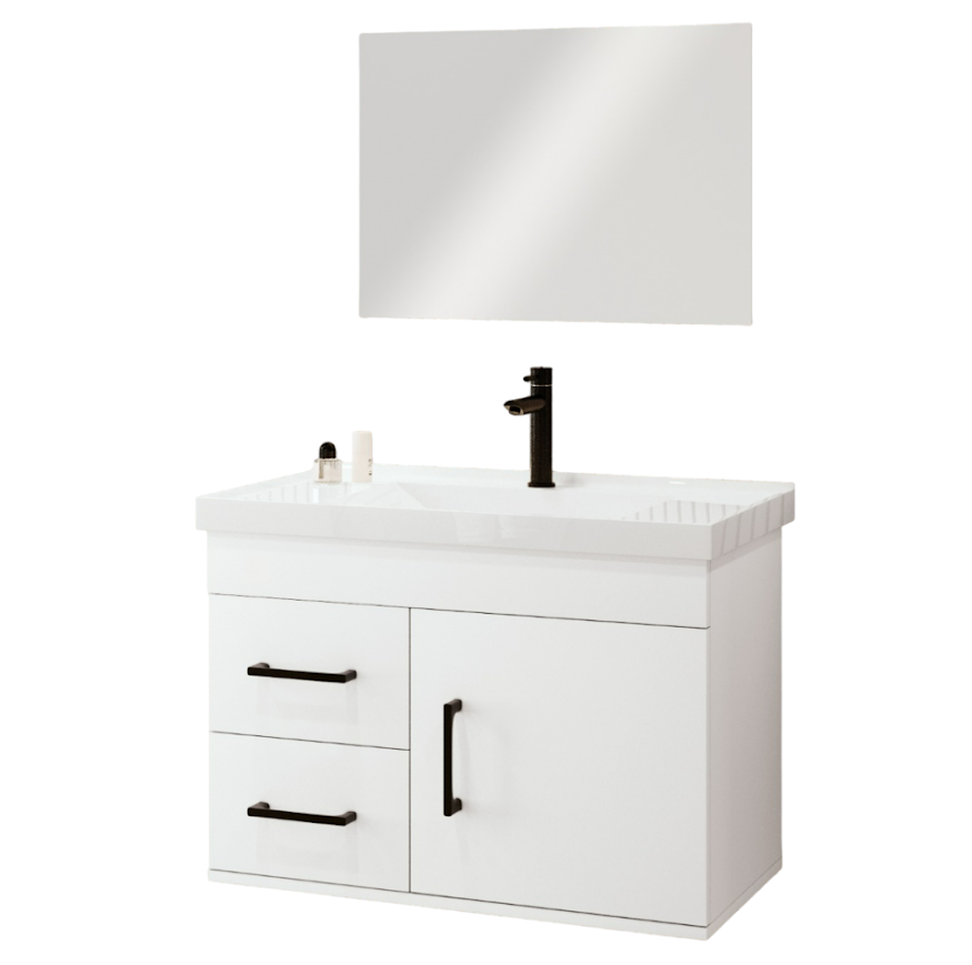 Kit Armário para Banheiro Ônix 63 - Branco - 2