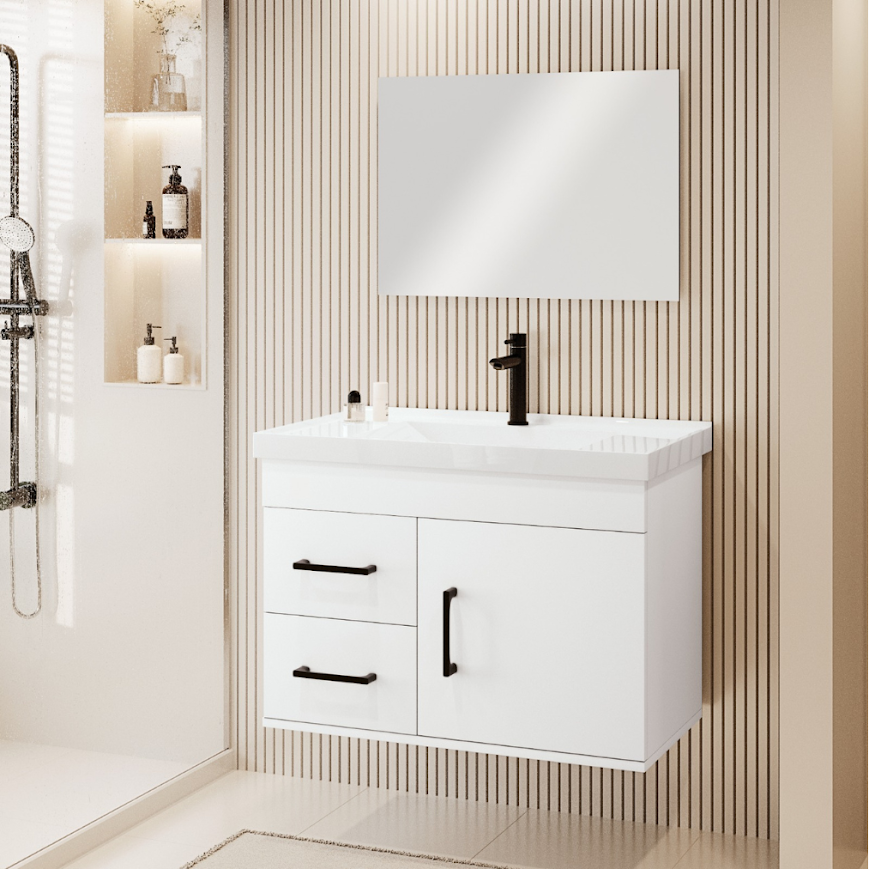 Kit Armário para Banheiro Ônix 63 - Branco