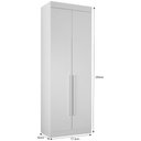 Ver imagem 3 de Guarda Roupa Modulado Individual Orion Branco 2 Portas 3 Gavetas Leifer Móveis