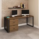 Ver imagem 1 de Conjunto Home Office Mesa Diretor 150 Cm e Gaveteiro Munique - Kappesberg