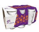 Ver imagem 2 de Conjunto Com 6 Copos De Vidro Decorado Flores 270Ml Nadir