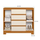 Ver imagem 3 de Guarda Roupa Casal Mercure 6 Portas e Cômoda Sapateira Atena 04 Gavetas e 02 Portas Cinamomo Off
