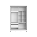 Ver imagem 7 de Guarda Roupa 2 Portas de Correr 235x152 cm Bordeaux Branco 100% MDF Casamia