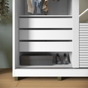 Ver imagem 3 de Guarda Roupa 2 Portas de Correr 235x152 cm Bordeaux Branco 100% MDF Casamia