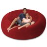 Puff Gigante Redondo sem Enchimento em Suede 1.80M para Sala - Vermelho - 1