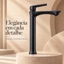 Ver imagem 3 de Torneira Lima Preta Alta Aço Inox 304 Premium Luxo Goldenx