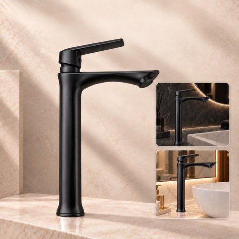 Torneira Lima Preta Alta Aço Inox 304 Premium Luxo Goldenx