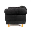 Ver imagem 3 de Poltrona Elisabeth Chesterfield Capitone Suede Preto Decorativa / Sala, Tv, Estar, Recepção, barbear