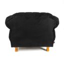 Ver imagem 4 de Poltrona Elisabeth Chesterfield Capitone Suede Preto Decorativa / Sala, Tv, Estar, Recepção, barbear