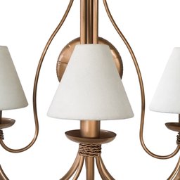 Luminária de Parede Com Cúpulas de Algodão Decoração Interna - Dourado - 7