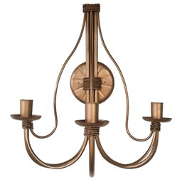 Luminária de Parede Com Cúpulas de Algodão Decoração Interna - Dourado - 10