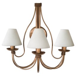 Luminária de Parede Com Cúpulas de Algodão Decoração Interna - Dourado - 5