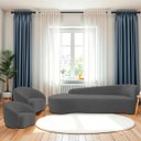 Ver imagem 1 de Kit Divã Recamier Orgânico França 220cm Lado Esquerdo e 2 Poltronas Amore Linho