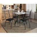 Ver imagem 2 de Mesa de Jantar Bruna 100x60 Cm com Granito Ocre Itabira com 4 Cadeiras 063 Preto - Artefamol