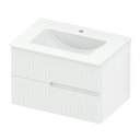 Ver imagem 4 de Gabinete Integrado 2 Gavetas 70x47cm com Lavatório Elite Branco