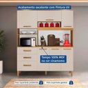Ver mais imagens de Armário de Cozinha 6 Portas e 3 Gavetas 100% MDF Caribe Yescasa Bege/Cinamomo/Off White