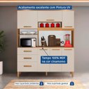 Ver mais imagens de Armário de Cozinha 6 Portas e 3 Gavetas 100% MDF Caribe Yescasa Bege/Cinamomo/Off White