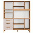 Ver imagem 4 de Armário de Cozinha 6 Portas e 3 Gavetas 100% MDF Caribe Yescasa Bege/Cinamomo/Off White
