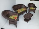 Ver imagem 1 de Conjunto Bali Aba 1 Sofá 2 Poltronas 1 Mesinha em Fibra Sintética para Jardim Varanda Área Externa