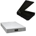 Ver imagem 1 de Cama Box Baú Blindada com Colchão Riviera Molas Ensacadas 25cm:corino Preto/casal