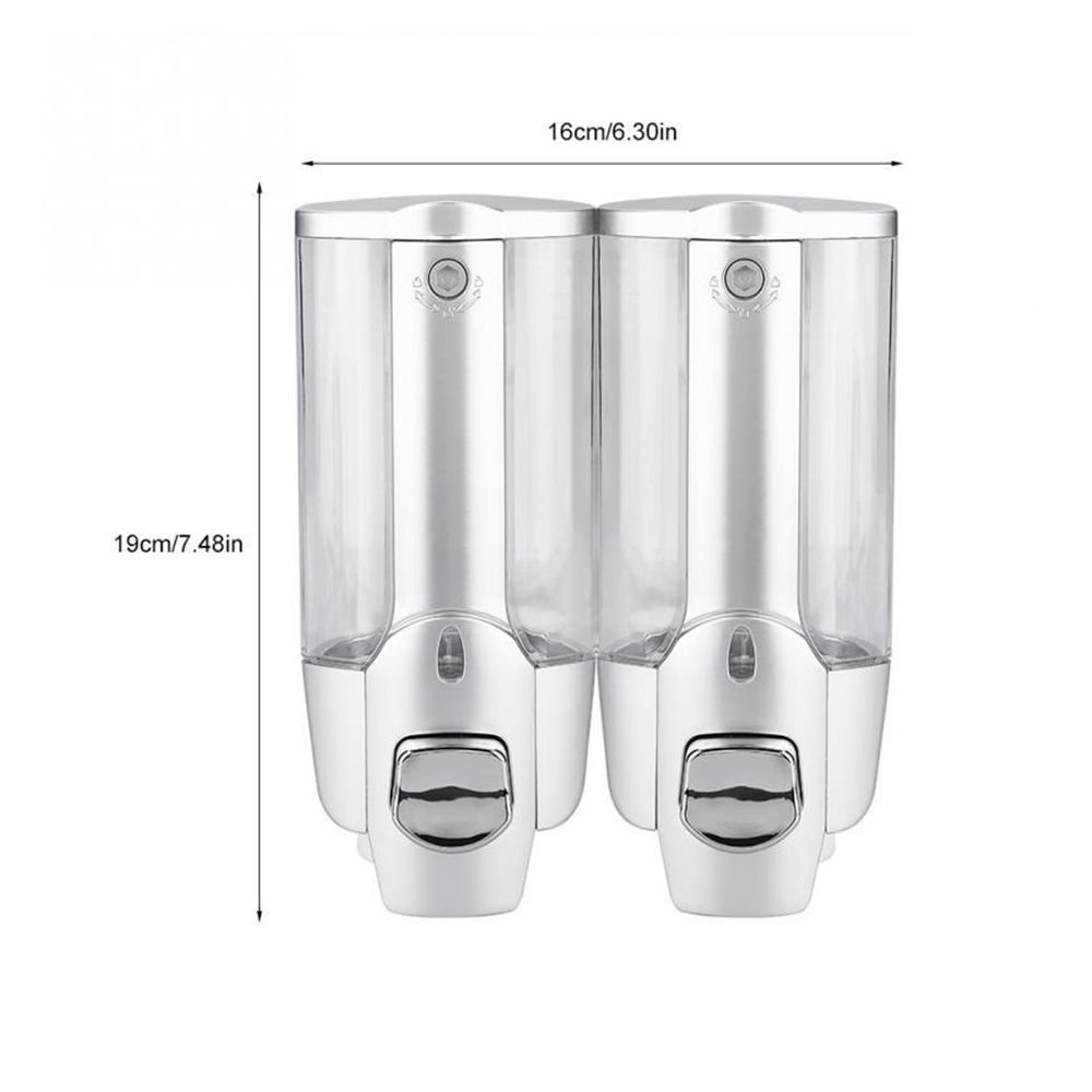 Dispenser Duplo Alcool Shampoo Gel Sabonete Liquido Hotel Shopping - 4