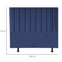 Ver imagem 4 de Cabeceira Estofada Cama Casal Queen Size 160 Cm Alice Suede Cor:azul Marinho