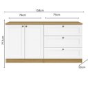 Ver imagem 3 de Kit Cômoda 3 Gavetas e Armário 2 Portas Provençais 100% Mdf Infinity