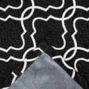 Ver imagem 3 de Tapete Jacquard Antiderrapante 1,32x2,00 Casablanca Preto