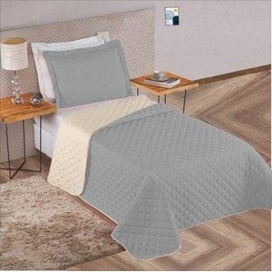 Cobre Leito D.Face 1 Porta Prata Solteiro