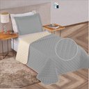 Ver imagem 3 de Cobre Leito D.Face 1 Porta Prata Solteiro