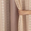 Ver imagem 1 de Cortina Blackout C/Voil xadrez 2,80M x 2,30M Avela