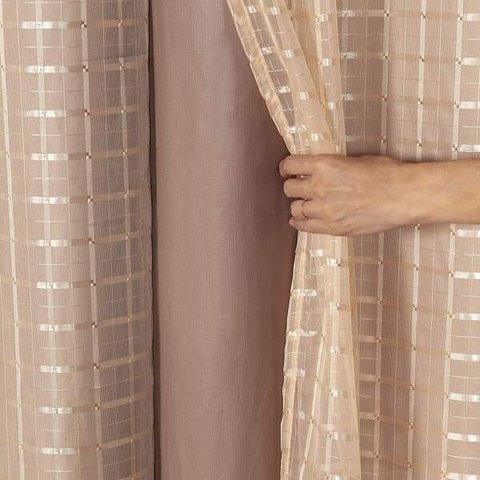 Cortina Blackout C/Voil xadrez 2,80M x 2,30M Avela