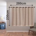 Ver imagem 4 de Cortina Blackout C/Voil xadrez 2,80M x 2,30M Avela