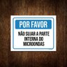 Placa Sinalização - Por Favor Não Sujar Micro-ondas 27x35 - 1