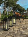 Ver imagem 3 de Lanterna Decorativa Rustica Marroquina Ouro Velho Pequena Libertas Rosas Lanterna Rustica Preto