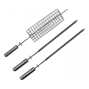 Espeto Grelha Giratório + Espada Picanha Inox
