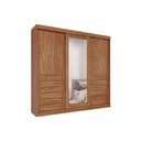Ver imagem 1 de Guarda Roupa Casal 3 Portas de Correr (1 C- Espelho) e 6 Gavetas Cecilia Cinamomo - Panan