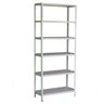Estante de Aço 200x92x40cm 6 Bandejas C/R Chapa 24/18 Cor Cinza Cristal- Pandin - 1