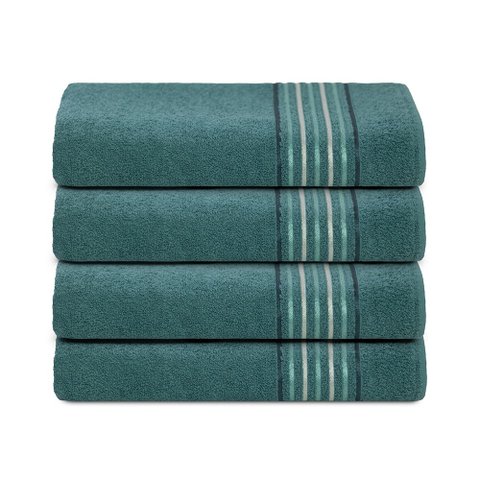 Jogo de Toalhas de Banho Vitta Verde Escuro 70x130cm 4 Peças Camesa