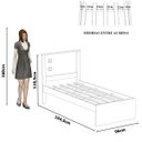 Ver imagem 4 de Cama Solteiro Barcelona Off White e Madeira com Cama Auxiliar - Tebarrot