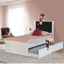Ver imagem 1 de Cama Bibox Solteiro Barcelona Branco e Preto - Tebarrot