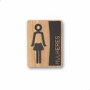 Ver imagem 1 de Placa para Banheiro Plaquinha Mulheres Cor Preto