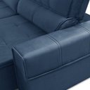 Ver mais imagens de Sofá Retrátil Reclinável para Sala 3 Lugares 210cm Samir F04 Veludo Azul - Lyam Decor
